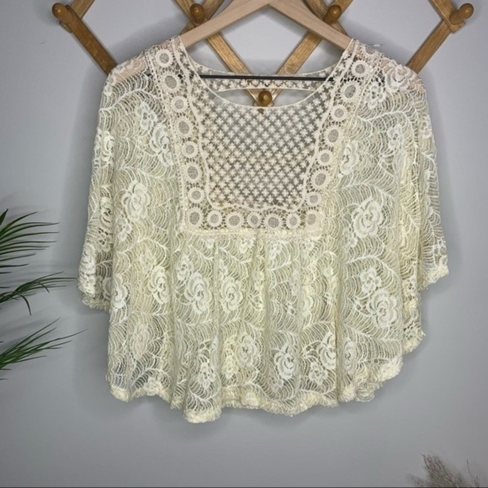 Blu Planet Lace Boho Top size Medium